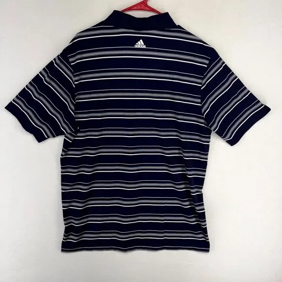 adidas Golf puremotion Mens Moisture Wicking Blue/White Performance Polo L‎ NEW - Picture 7 of 11